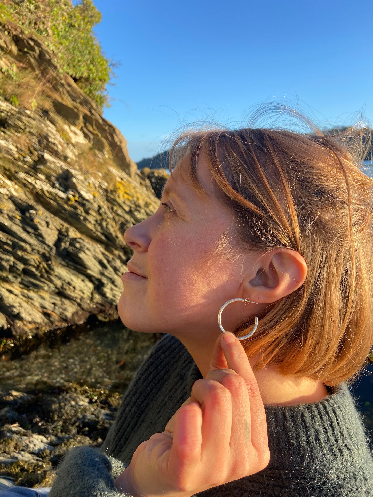 Large Hammered Hoops