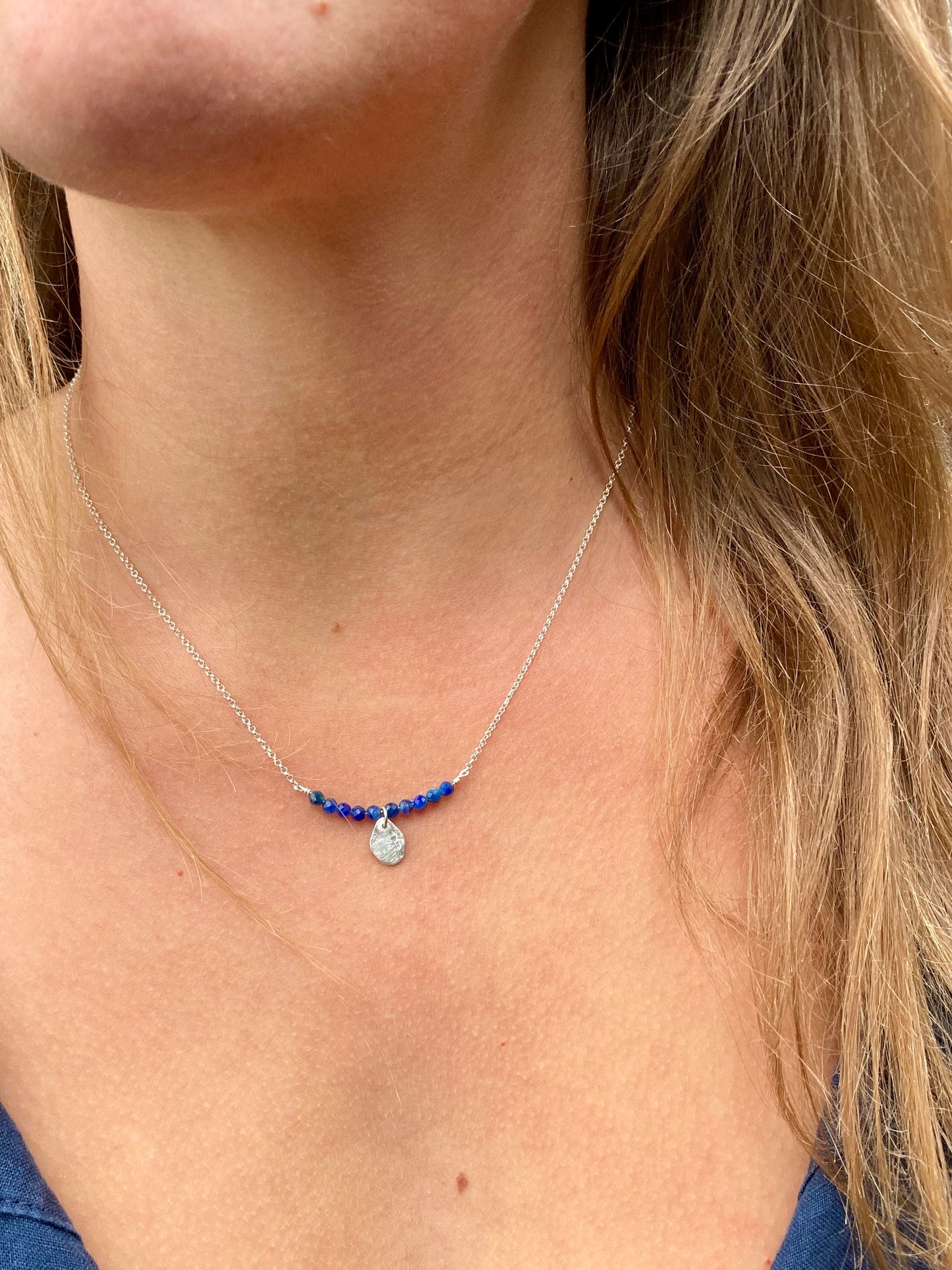 Lapis Pebble Necklace