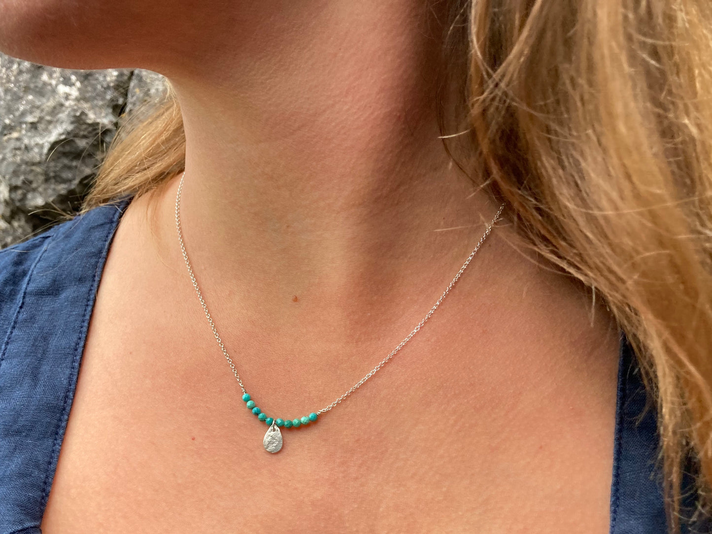 Turquoise Pebble Necklace