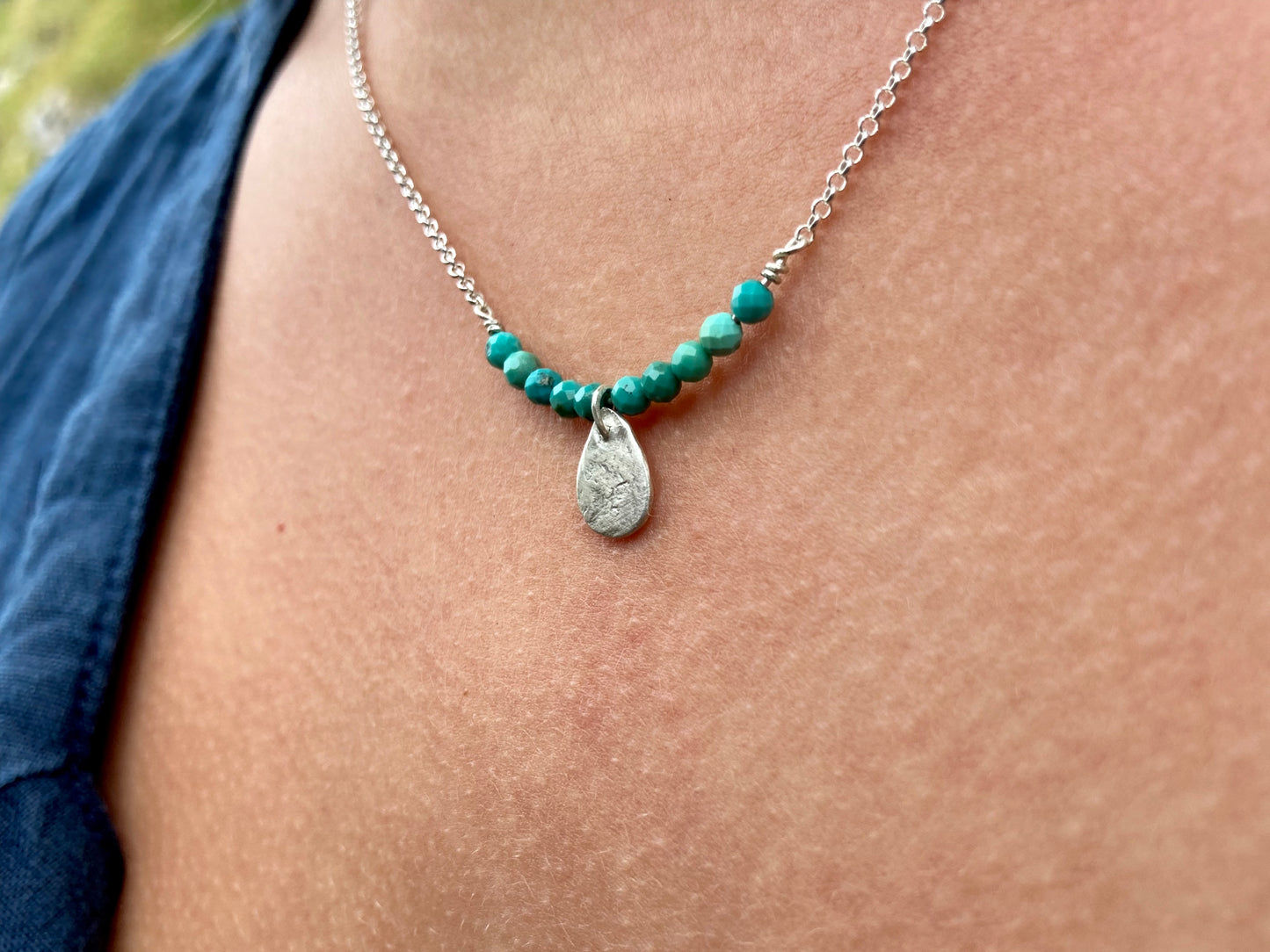 Turquoise Pebble Necklace