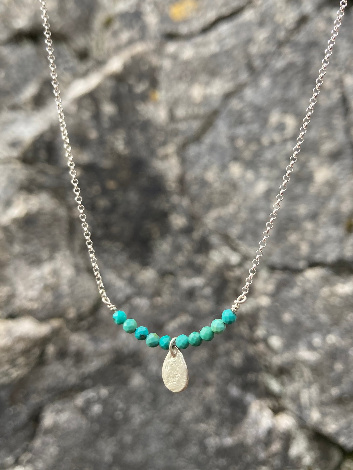 Turquoise Pebble Necklace