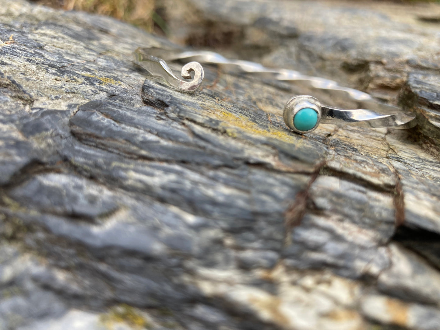 Twisted Torc Turquoise Bracelet