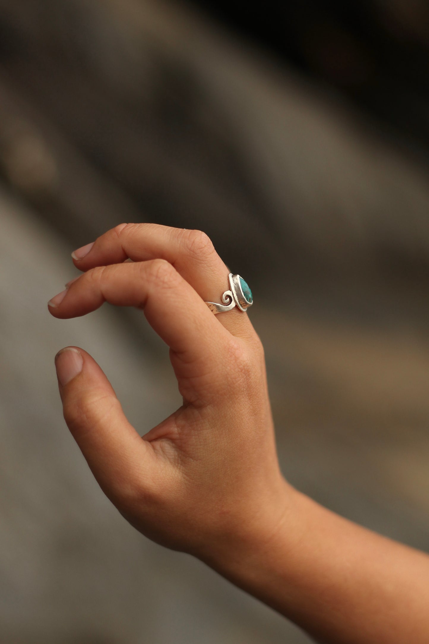 Chrysocolla Torc Ring