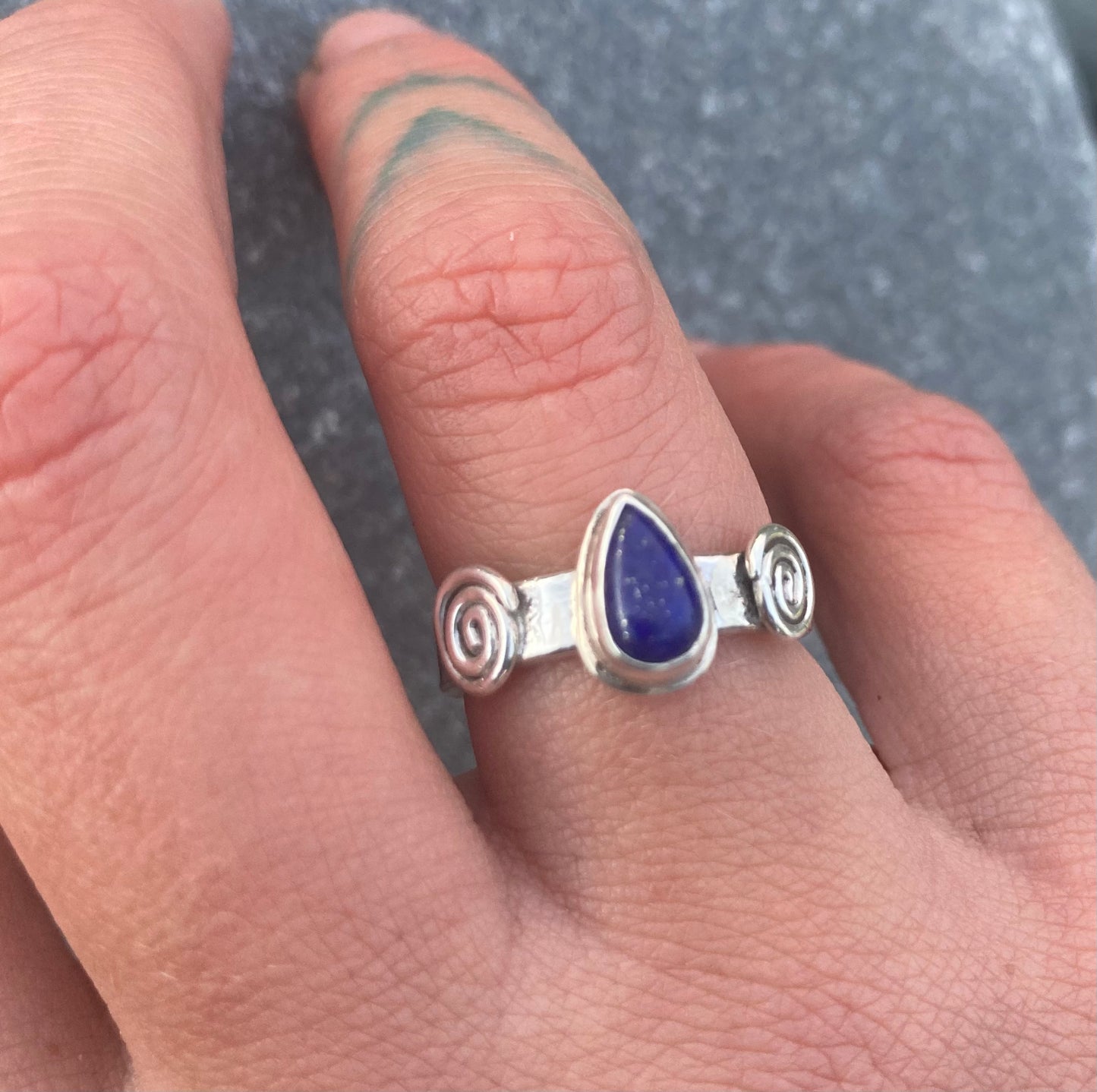 Lapis Lazuli Torc Ring