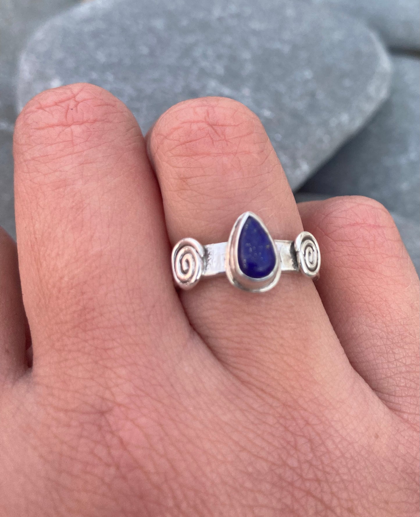 Lapis Lazuli Torc Ring