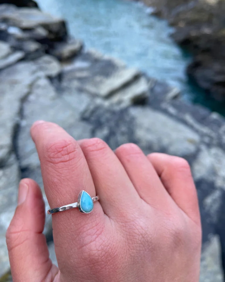 Larimar Drop Ring